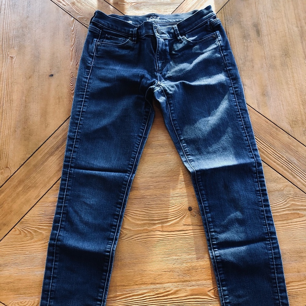 Loft dark denim skinny jeans